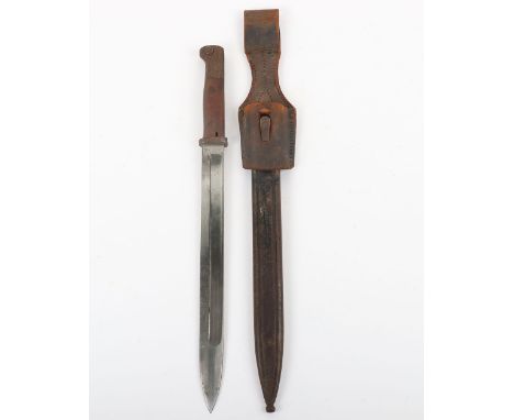 Imperial German SG84/98 Bayonet, good untouched example with two piece wooden grips, steel pommel in the form of an eagles he