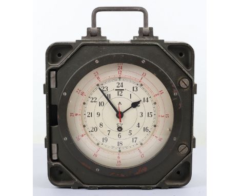 British Military Astral Signal Centre Clock Circa 1950’s, fine example of the heavy duty clock which was used by British Roya