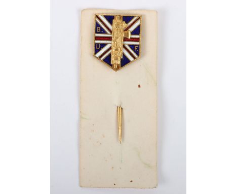 Pre 1936 British Union of Fascists (B.U.F) Members Stick Pin by Miller Birmingham, being two piece example with the gilded Fa