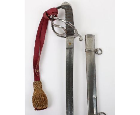 Scarce Victorian Officers Sword by T.Davis for the North Hants Yeomanry, regulation blade etched with the regimental title, c