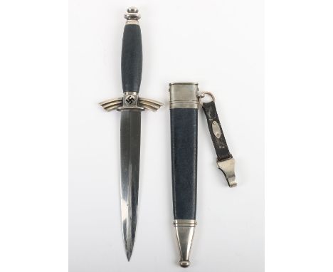 Third Reich DLV / NSFK Flyers Dagger by Gebr Heller Marienthal, good example of the short pattern flyers knife with blue leat