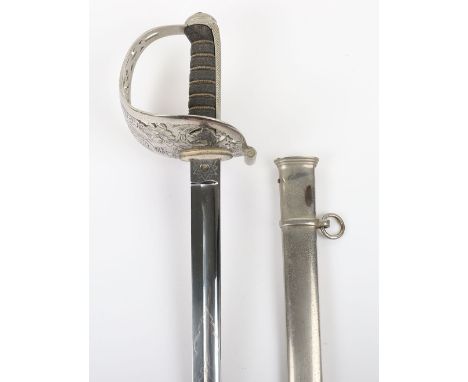 Scarce Late Victorian Officers Regimental Pattern Sword of the Hampshire Carabiniers by Wilkinson’s No. 29331, polished blade