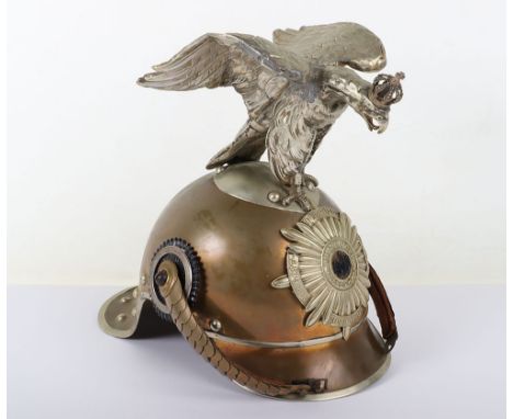 Imperial German Model 1894 Garde Kuirassier 2nd Eskadron Regiment Parade Helmet, untouched tombak shell with nickel silver tr