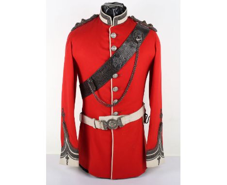 Victorian 2nd Hampshire Rifle Volunteers Officers Full Dress Tunic and Accoutrements, fine example of scarlet full dress tuni