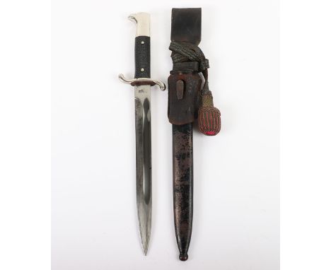 Third Reich Fireman’s Parade Bayonet, good example of a standard firefighters parade bayonet with two piece black chequered g