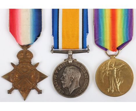Great War 1914-15 Star Medal Trio to a Private in the Durham Light Infantry Who Was Killed in Action in May 1917, 1914-15 Sta
