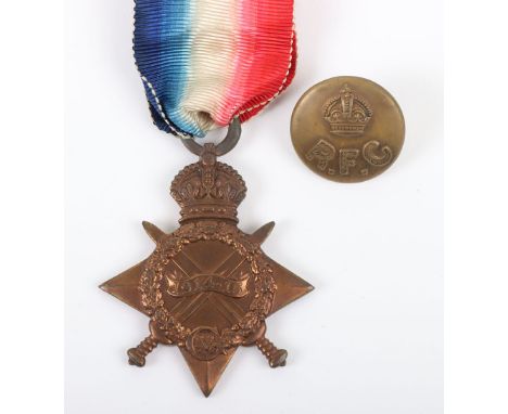 1914-15 Star of Second Lieutenant Henry Elliot Byers 3rd Battalion Duke of Cornwall’s Light Infantry Attached Royal Flying Co