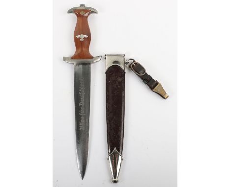 Third Reich SA (Sturmabteilung) Dress Dagger by SMF Solingen, untouched example of a SA troopers dagger with brown handle hav