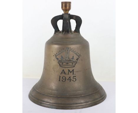 WW2 Royal Air Force Scramble Bell, good untouched example of a RAF fire station / scramble bell with large engraved crowned A