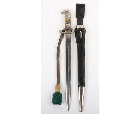 Third Reich Police Bayonet by E&amp;F Horster Solingen, good example with finely detailed top pommel in the form of the eagle