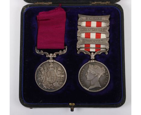 Indian Mutiny and Long Service Medal Pair to an Artilleryman Who Served in the Bengal Horse Artillery for 7 Years and then Re