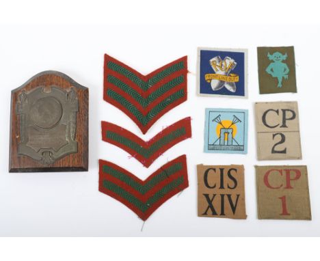 WW2 British Lincolnshire Home Guard Cloth Formation Sign, being the printed Lincolnshire Imp insignia which was worn by the 1