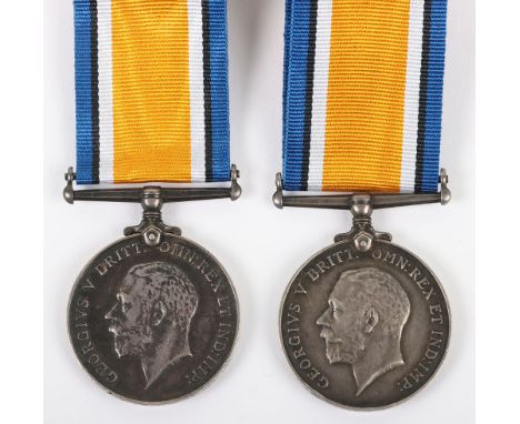 2x British War Medals for Service in the Canadian Army During the Great War, awarded to “141188 PTE. W.W. ESSON 24-CAN. INF” 
