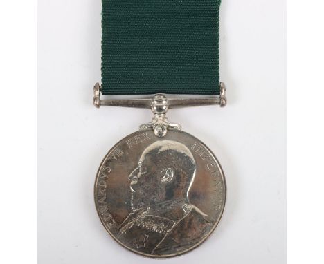 Edwardian Volunteer Long Service Medal to an Orderly Room Clerk in the Durham Royal Engineer Volunteers, impressed naming, “3