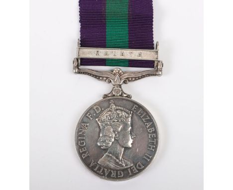 Elizabeth II General Service Medal 1918-61 Royal Army Ordnance Corps, example with single clasp MALAYA awarded to “23051948 P