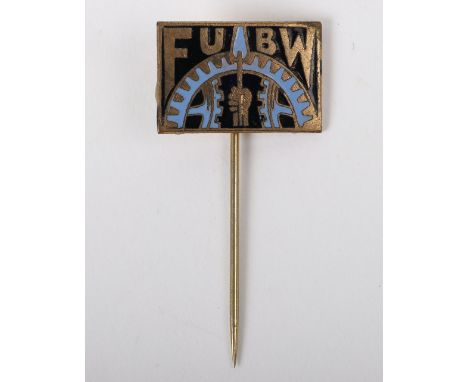 1930’s Fascist Union of British Workers (F.U.B.W) Lapel Badge 1932-34, scarce example of the gilt brass and enamel lapel badg