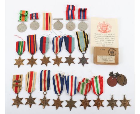 Quantity of WW2 Campaign Stars etc, consisting of 3x 1939-45 stars, Atlantic star, 2x Africa stars (one with 8th army bar and