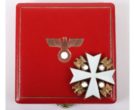 Third Reich Eagle Order 2nd Class Breast Badge, fine example of the breast badge award with white enamel centre, gilt down wi