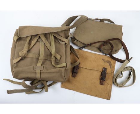 WW2 Japanese Army Combat Equipment, including a mint un-issued example of a 2nd pattern frameless pack with the original stra