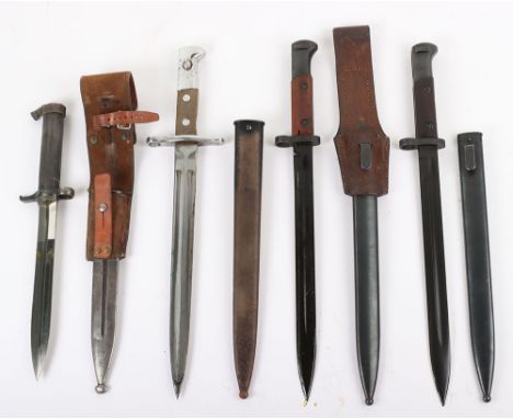 Swiss Schmidt Rubin Bayonet, complete with the original scabbard. Blade stamped WAFFENFABRIK NEUHAUSEN; Swedish M1896 Mauser 