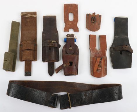 Selection of Bayonet Frogs, including black leather example stamped to the reverse ‘R.I.R’ for the Royal Irish Rifles; WW1 08