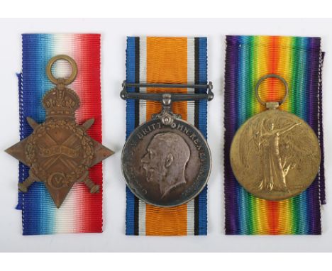 Great War 1914-15 Star Casualty Medal Trio to a Private in the 16th (Church Lads Brigade) Kings Royal Rifle Corps, 1914-15 St