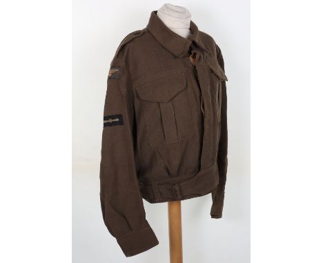 WW2 Royal Air Force War Aid Made Battle Dress Blouse, untouched example of a khaki battle dress blouse with original insignia