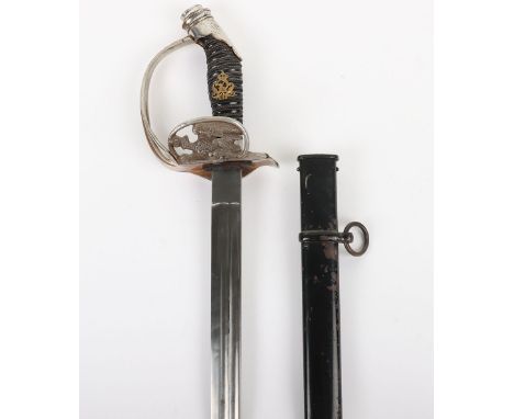 Imperial German Prussian Model 1889 Infantry Officers Sword, untouched example with folding central guard incorporating Pruss