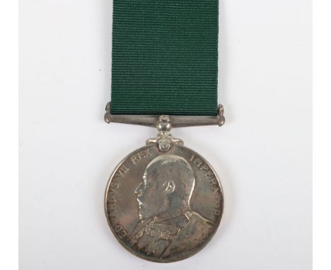 Edwardian Volunteer Long Service Medal to the 5th Durham Light Infantry, impressed naming, “1737 PTE. T. LIDDLE 5/V.B. DURHAM