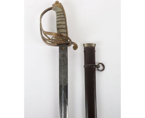 Scarce Victorian 1845 Pattern Infantry Officers Sword of the 2nd Hampshire Rifle Volunteers, regulation blade by  Hobson & So