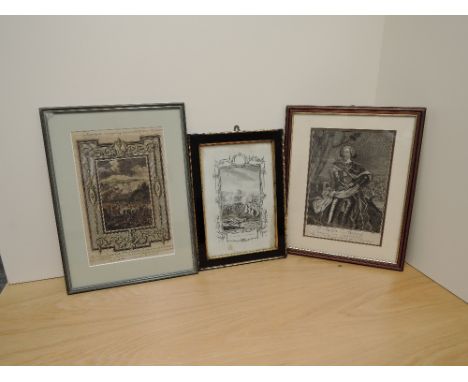 Three framed prints, The Celebrated Battle of Culloden 1746 engraved for Bernards history of England, after Sysang Sc Lips? P