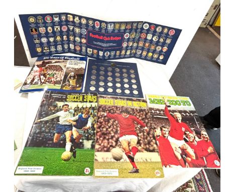 Selection of 5 vintage complete football books 