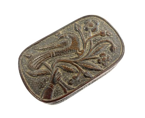 Antique treen wooden snuff box possibly 18th century Indian 