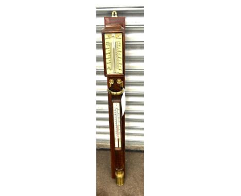 Marine stick barometer complete with Gimble on display board circa 1890 fully working 