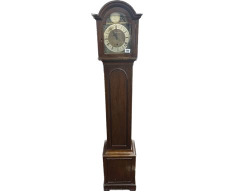 Vintage mahogany cased electric clock approx 66 inches tall 