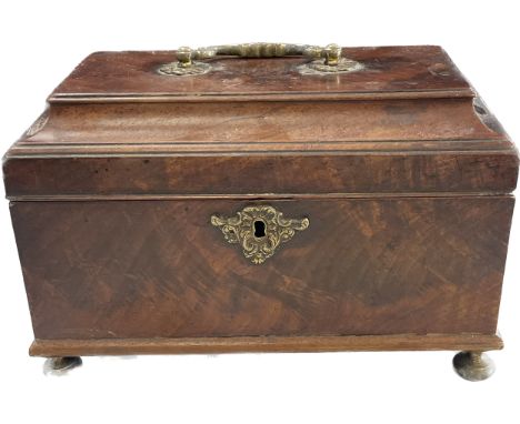 Vintage wooden tea caddy, missing interior 