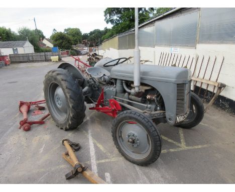 Ferguson T E F vintage tractor, year 1953, no TEF267642, Reg NNG629, this very original tractor has been subject to some rest