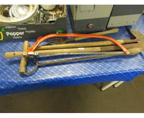 Our various hand tools including fork, potato dibbler, etc