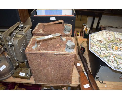 TWO VINTAGE FUEL CANS, ONE MARKED 'SHELL'