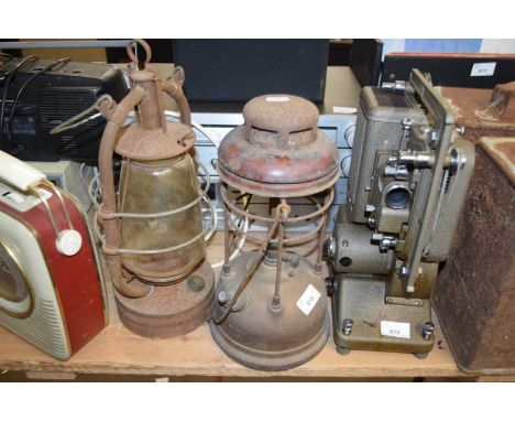 TWO VINTAGE STORM LANTERNS