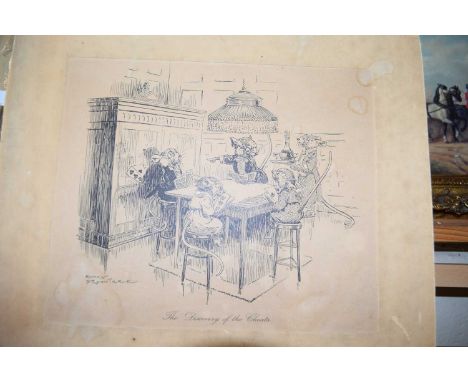 HARRY ROWNTREE, BLACK AND WHITE PRINT 'THE DISCOVERY OF THE CHEAT'