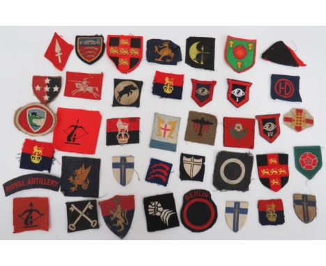 British Army WW2 & Early Post War Cloth Formation Badges A good selection including: Various Guards Armoured Division. ... 30