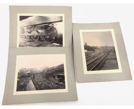 1904 Aylesbury Buckinghamshire Railway Disaster Original Photographs. A rare selection of three photographs which record the 
