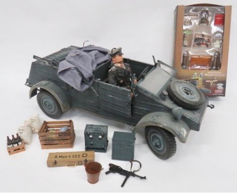 Dragon Action Figure Kubelwagen large scale Kubelwagen complete with SS Officer figure.  Together with a quantity of various 