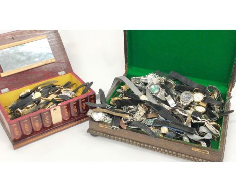 Quantity of Modern Gents and Ladies Watches various makers including Sekonda, Unistar, Casio, Ricardo, Avia.  Not checked as 