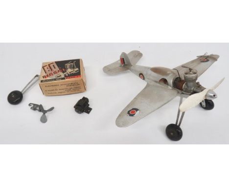 1950’s Palikit MK1 Challenger Control Line Flying Aircraft. This example with silver livery bearing RAF roundels and fitted w