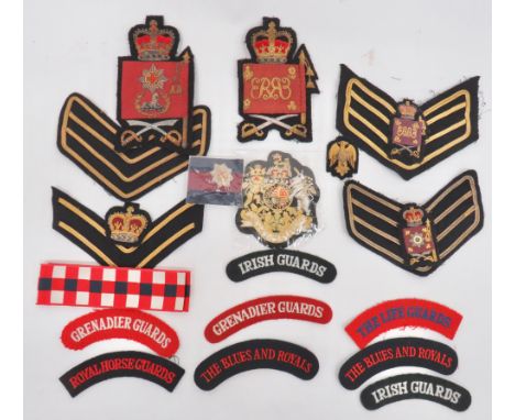 British Army Household Division Foot Guards Cloth Badges etc. An interesting selection of post 1953 example, including Colour