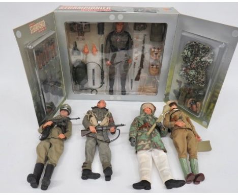 Five Various Dragon Action Figures consisting Sturmpionier complete in maker’s box with accessories ... Africa Corps ... East
