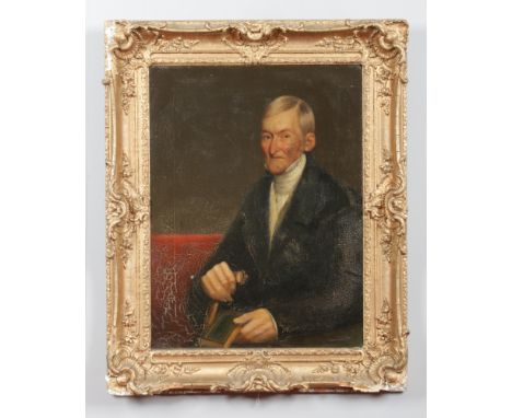 J. C. Miles (19th century) gilt framed oil on canvas. Portrait of a gentleman. Signed and dated to the reverse 1845, 64cm x 4