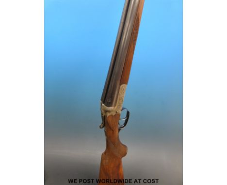 Geco 12 bore  side by side shotgun, serial number710337PLEASE NOTE THAT A VALID RELEVANT FIREARMS/SHOTGUN CERTIFICATE IS REQU